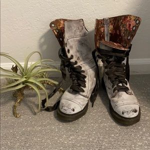 Dr. Martin combat chalked boots